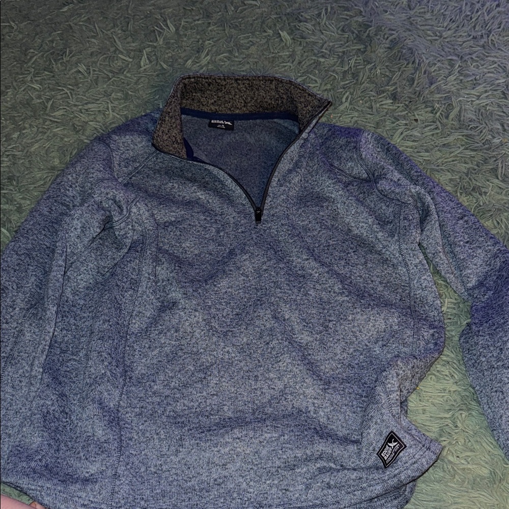 eddie bauer blue quarter-zip